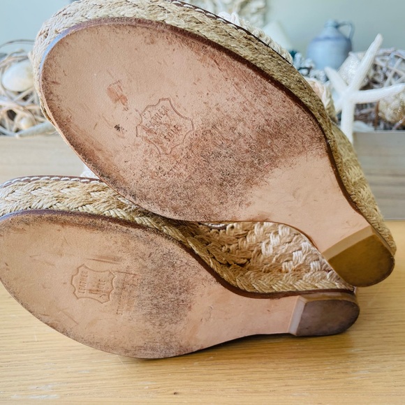 STUART WEITZMAN JUTE WEDGE SANDALS SIZE 9M - Picture 16 of 16